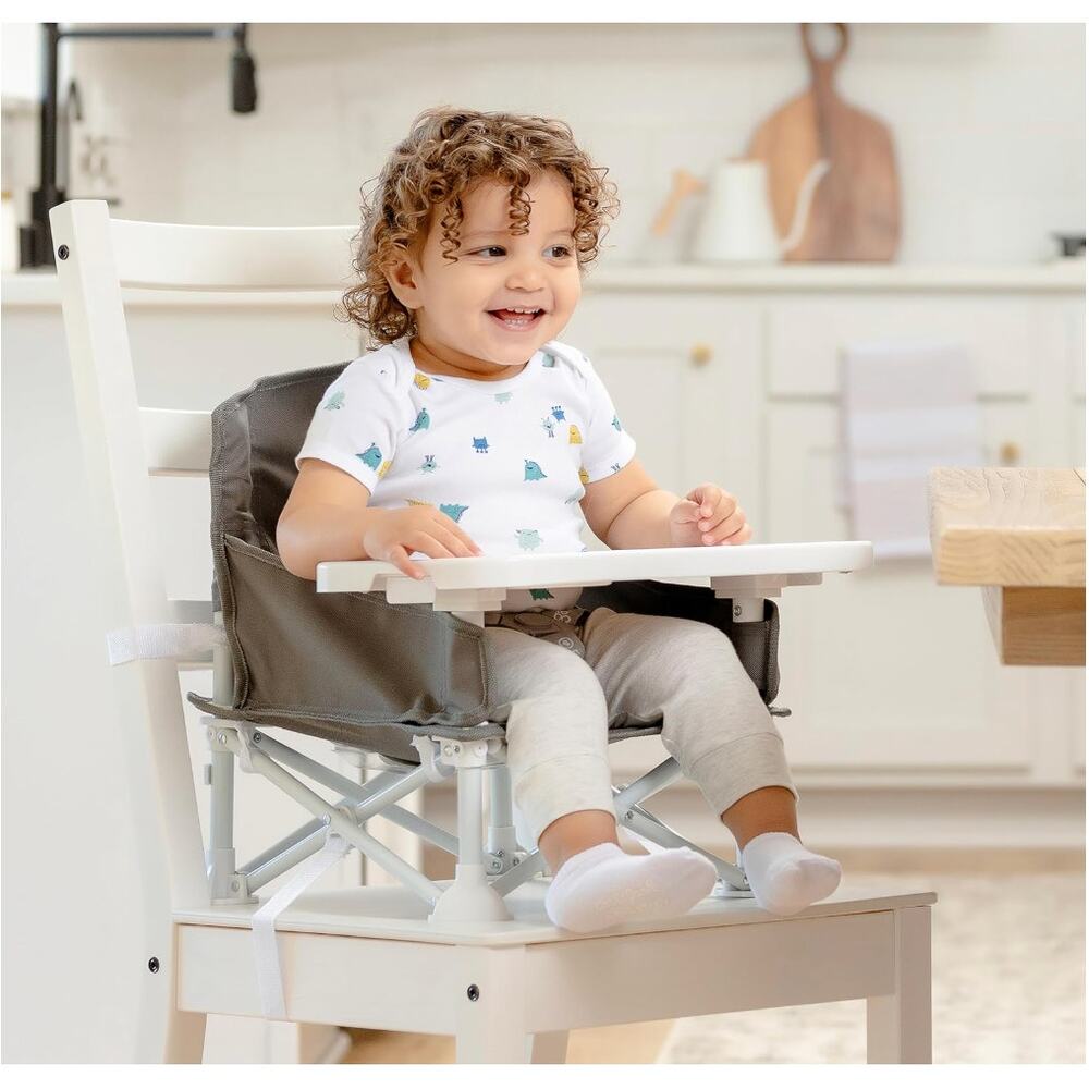 Regalo My Chair 2-in-1 Baby High Chair & Portable Travel Booster Seat- Gray
